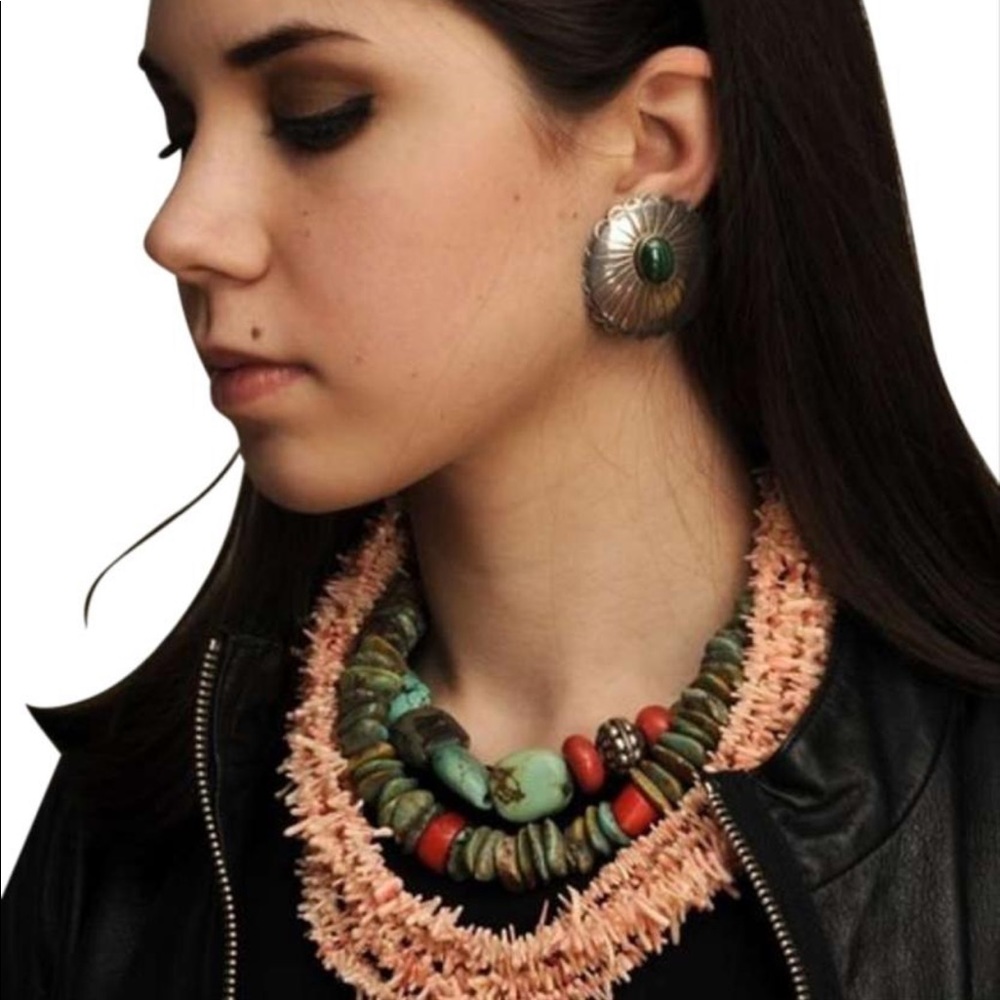 Pink Coral Multistrand Necklace